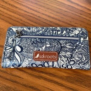 Sakroots Navy and White Artistic Wallet
